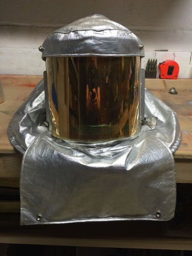 ALUMINIZED PROXIMITY FIREMAN&#039;S Hood Helmet W / Lift Up  Use For Halloween