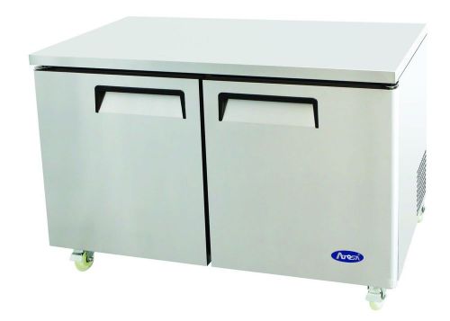 ATOSA 2 DOOR STAINLESS 60&#034; UNDERCOUNTER FREEZER MGF8407