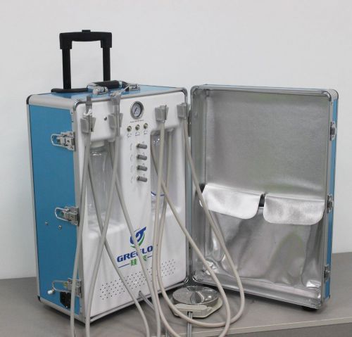 Greeloy Portable Dental Unit W/ Air Compressor Curing Light Ultrasonic Scaler 4H