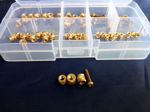 70pcs M3 M4 Double Twill Injection Molded Copper Nuts Insert Nut Philips Screws
