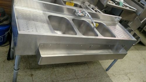 3 compartment bar sink