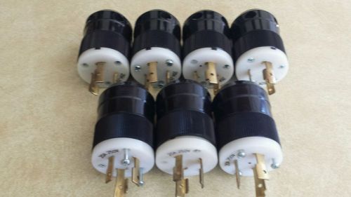 ( lot of 7 ) Marinco Plugs 20A 250V L6-20