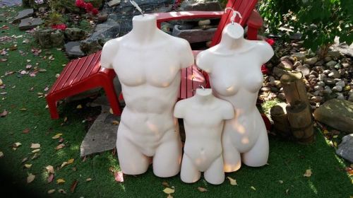 Male, female mannequin body form &amp; child mannequin form - torso half body for sale