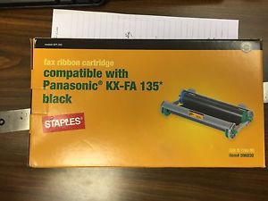 Staples ribbon cartridge for panasonic kx-fa135 film cartridge - nib for sale