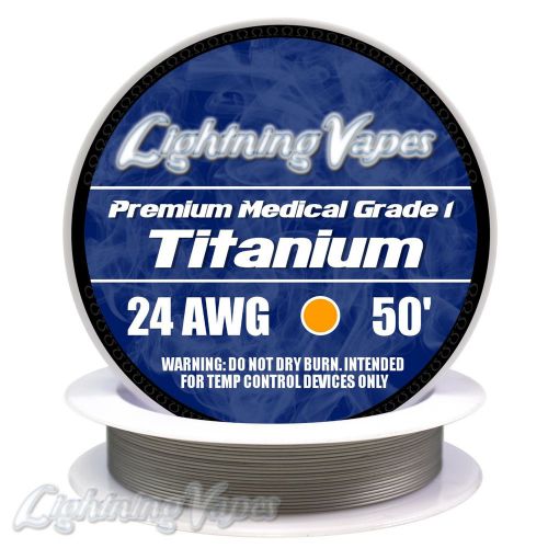24 AWG Titanium Grade 1 Wire 0.51mm - 50&#039;