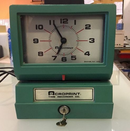 NICE Working Heavy Duty Acroprint Time Recorder Electric Punch Time Clock 125NR4