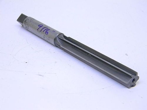 USED M.R.&amp;T CO. USA 9/16&#034; STRAIGHT SHANK HSS CHUCKING REAMER .5625&#034;