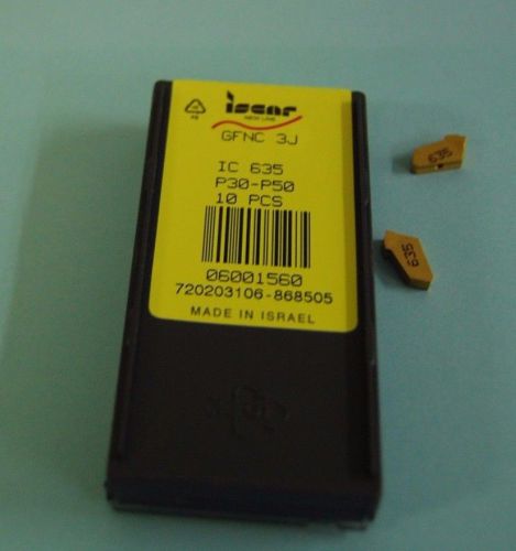 TEN (10) PACK ISCAR INSERT, ISCAR 6001560  GFNC 3J IC-635