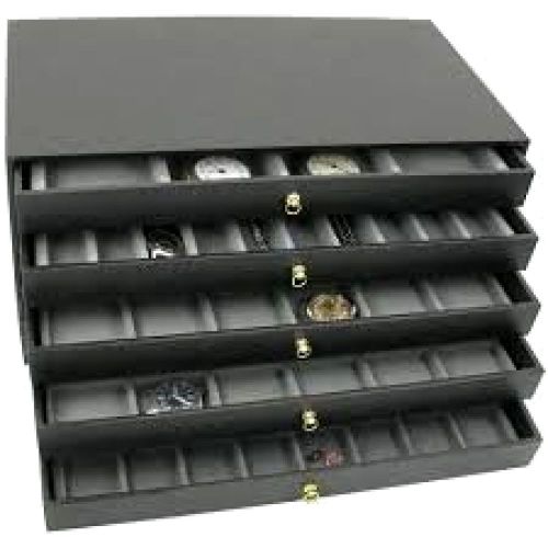 5 drawer jewelry organizer storage display case box new new! for sale