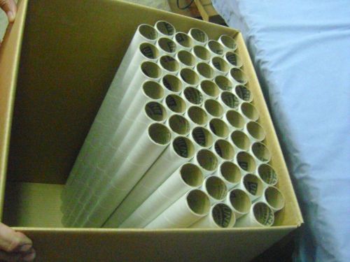 CASE OF NEW 50 ULINE WHITE MAILING TUBES WITH ENDS