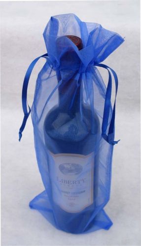6~ 6x15&#034;  Organza Fabric Wine Bottle Bag Party Wedding Favor Gift Packaging