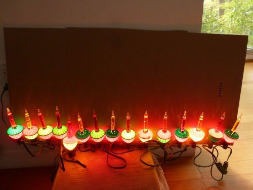 Vintage Set Bubble Bubbling Lights Lamps Xmas Christmas