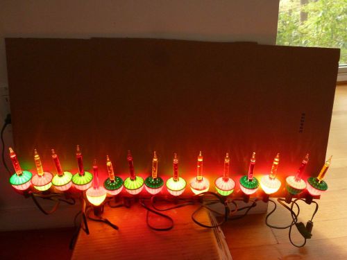 Vintage set bubble bubbling lights lamps xmas christmas for sale