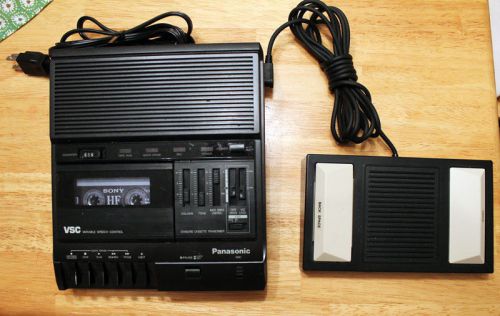 Panasonic RR-830 Standard Cassette Tape Transcriber + RP-2692 Foot Pedal NICE!