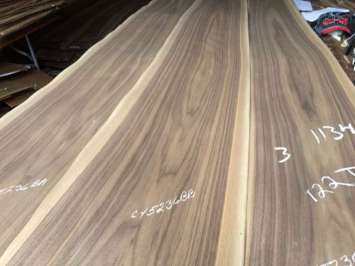 Wood Walnut Veneer  120x11,12,14,  total 3pcs RAW VENEER  1/46 N1134-122TD..