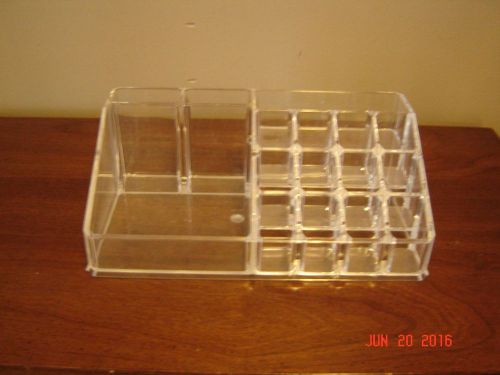 Break-resistant Clear Plastic Craft Makeup Desktop Organizer