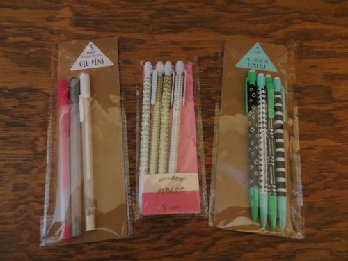 Target OneSpot Mechanical Pencils and Gel Pens 3 Pack NIP