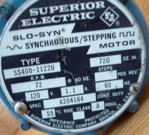 Superior Electric M062-FD03 Slo-Syn Synchronous Stepping Motor