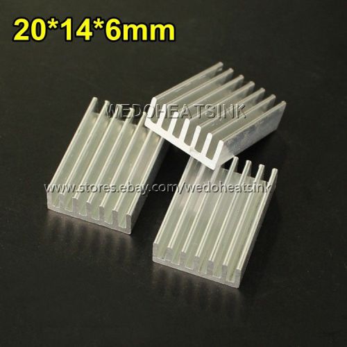 100pcs 20x14x6mm Aluminum Heatsink Cooling Transistor For 14/16 pin DIP