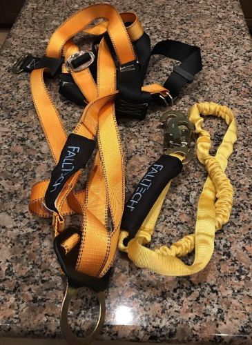 FallTech Full Body Fall Protection Harness Belt Strap Back Chest Leg Safety!