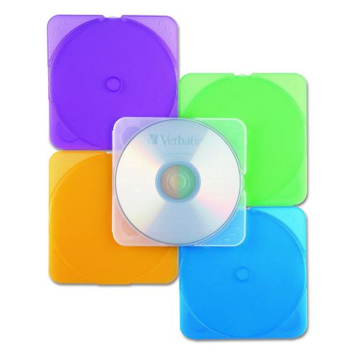 Verbatim TRIMpak CD and DVD Storage Cases - 5 Assorted Colors (10-Pack) 93804
