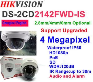 Hikvision DS-2CD2142FWD-IS IP Camera 4MP POE CCTV SD with Audio and Alarm 6mm