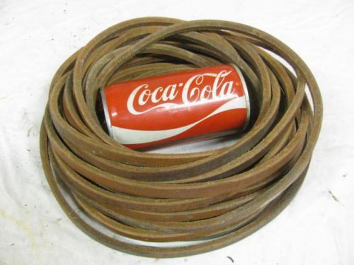 45 Feet of NOS 3/8&#034; S. R. Sikes Co. Antique Hit &amp; Miss Leather V-Belt Belting