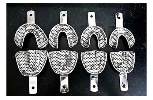 Dental impression trays perforated - dentulous or edentulous - 8 piece best deal for sale