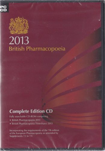 2013 British Pharmacopoeia Complete Edition PC CD-Rom