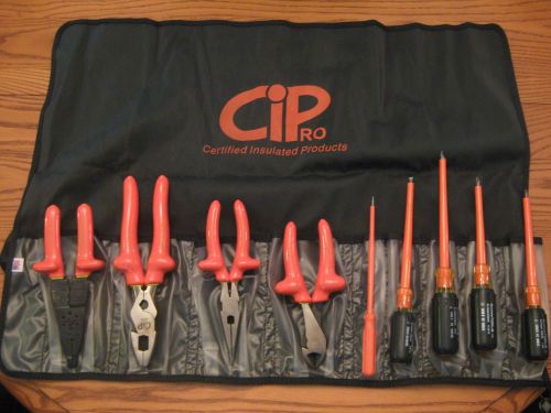 9-piece CiPro basic electrician&#039;s tool roll