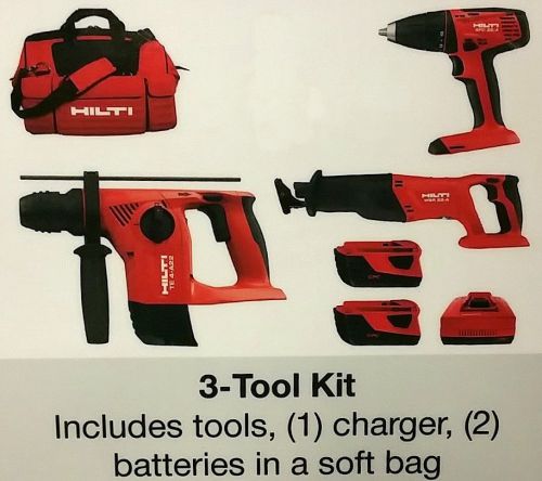 Hilti 3482524 cordless rotary hammer drill/reciprocating saw/hammer drl drv new for sale