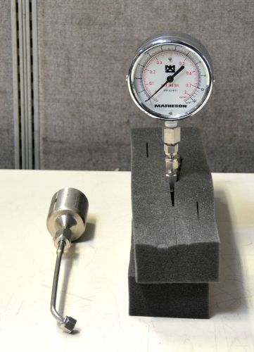 Matheson gas model 6190-v4mm membrane filter &amp; gauge p/n 63-4111 for sale