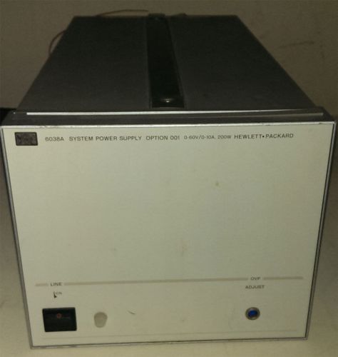 HP 6038A opt 001 Programmable Power Supply 0-60V 0-10A.