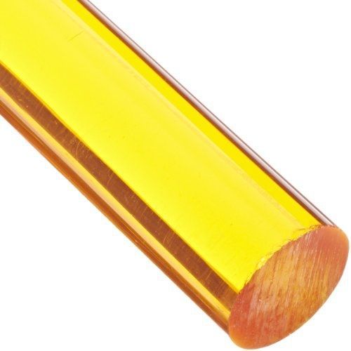Small Parts Acrylic Round Rod, Translucent Amber, 1/2&#034; Diameter, 1&#039; Length