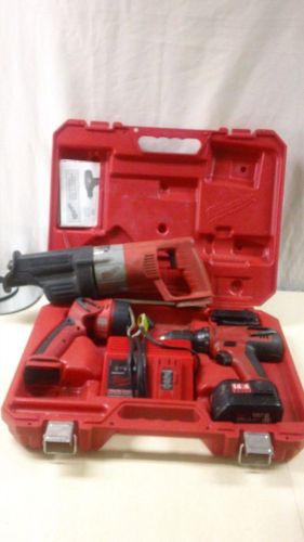 Milwaukee Tools Case Cordless Driver Drill Battery Charger  Work Light Sawzall