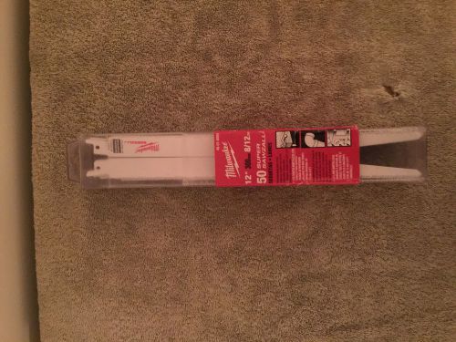 MILWAUKEE 48-01-6094 12&#034; 8/12 SUPER SAWZALL BLADES 50PK