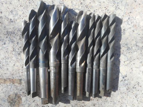 Lot of 11 Large Drill Bits~UTD HS 1 1/6~Cle-Forge 31/32~HS 1