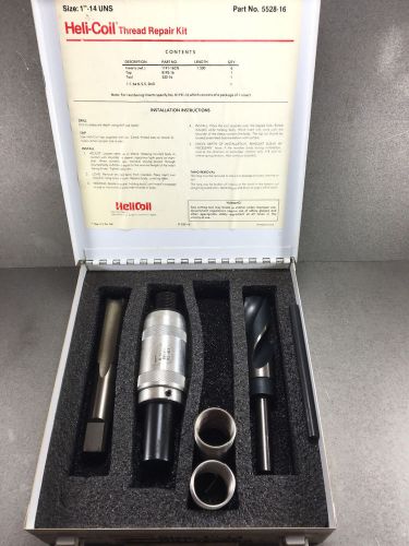 Helicoil 1&#034;-14 master thread repair kit w/ 2 inserts, drill &amp; tap 5528-16 for sale