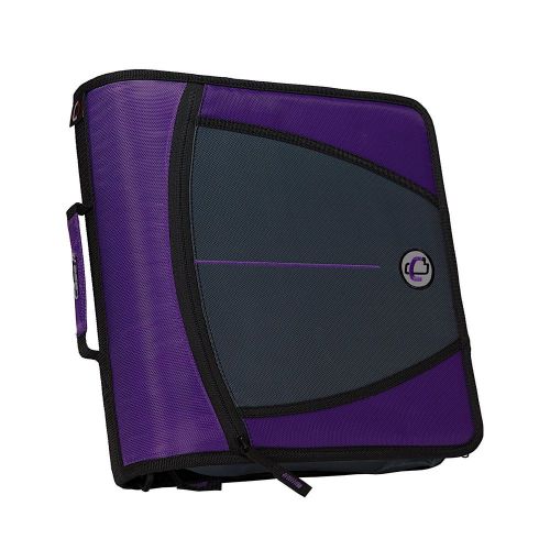 Case-it Mighty Zip Tab 3-Inch Zipper Binder Purple D-146-PUR