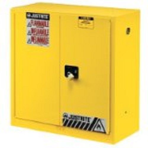 New justrite 45 gallon safety manual- closing cabinet for flammables  894500 yel for sale