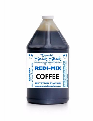 Snow Cone Syrup COFFEE Flavor. 1 GALLON JUG Buy Direct Licensed MFG