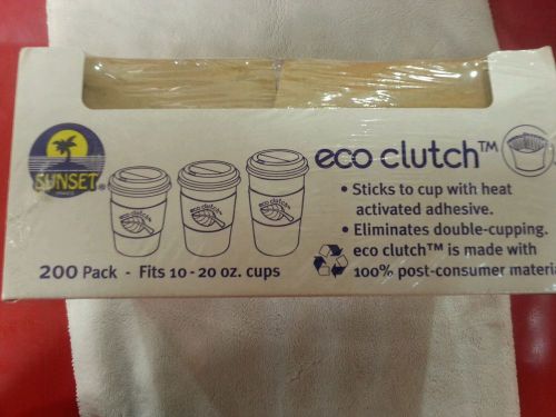 Coffee Cup Sleeve ECO -CLUTCH  200pk 100% Recycled  -KRAFT - NEW &amp; UNUSED