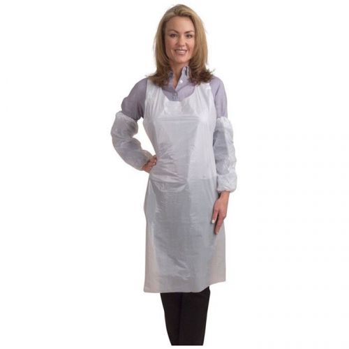 Cordova PA2846 1.25 Mm White Polyethylene Apron Embossed 28&#034;X 46&#034;