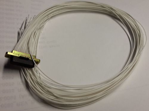 Glenair M83513/03-E01C Micro D Sub Connector Plug 31 contacts 18 inch white wire