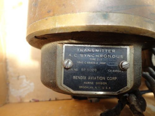 tackometer syscrous motors bendix avaition marine div 1940s electrical