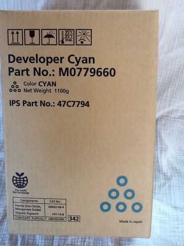 Genuine Ricoh CYAN Developer M0779660 M077-9640 47C7794 Pro C901 C901s