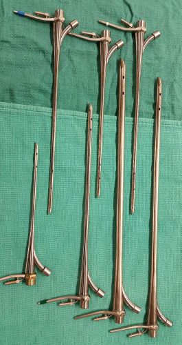 Pilling fiber optic bronchoscope set of 7 for sale