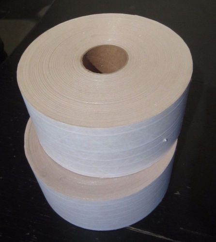 White Reinforced Gum Tape Sealing Tape 2 Rolls  3&#034; x 450 feet  Uline