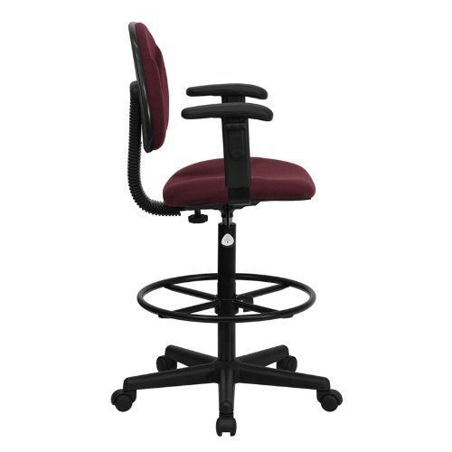 Flash Furniture BT-659-BY-ARMS-GG Burgundy Fabric Multi-Functional Ergonomic