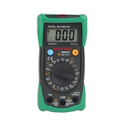 Mastech MS8233C Handheld Digital Multimeter Temperature NCV Tester